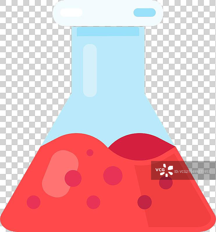 红色气泡液体烧瓶图标设备图片素材