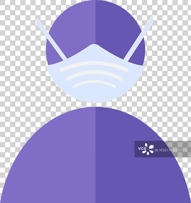 戴着口罩的男人头像警告标志图标图片素材