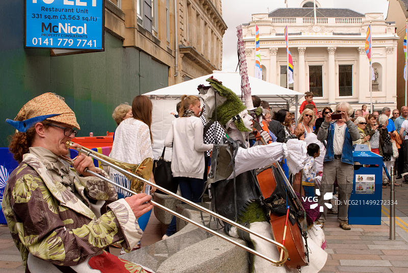 格拉斯哥商业城市节的戏剧表演图片素材