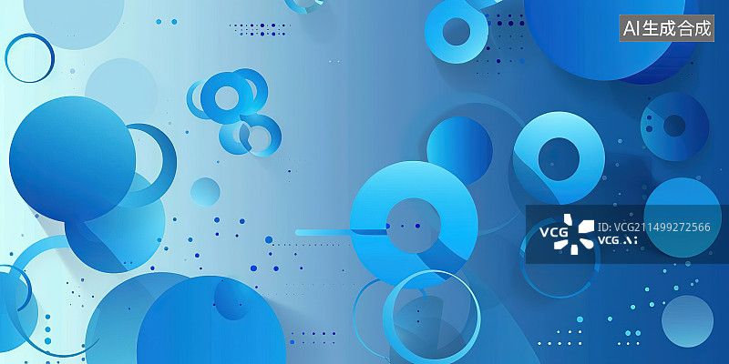 【AI数字艺术】蓝色背景下水滴的全帧拍摄图片素材