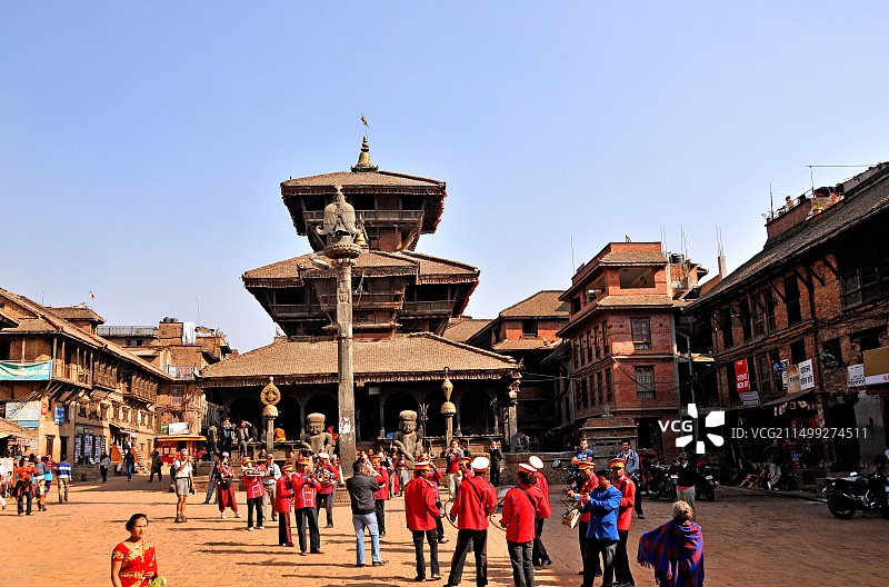 巴克塔普尔尼泊尔婚礼游行图片素材