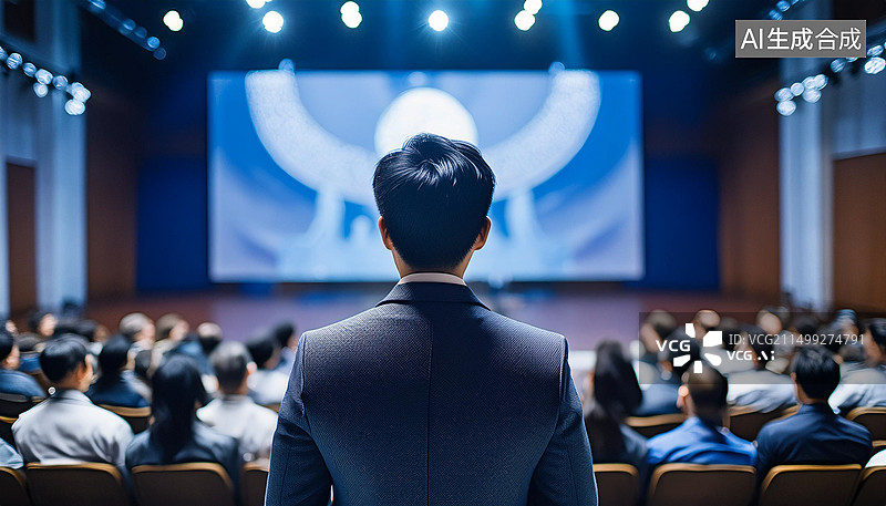 【AI数字艺术】商务汇报，年会，年终总结图片素材