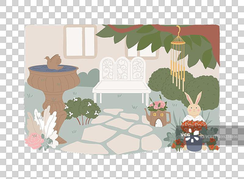 花园装饰品隔离概念图片素材