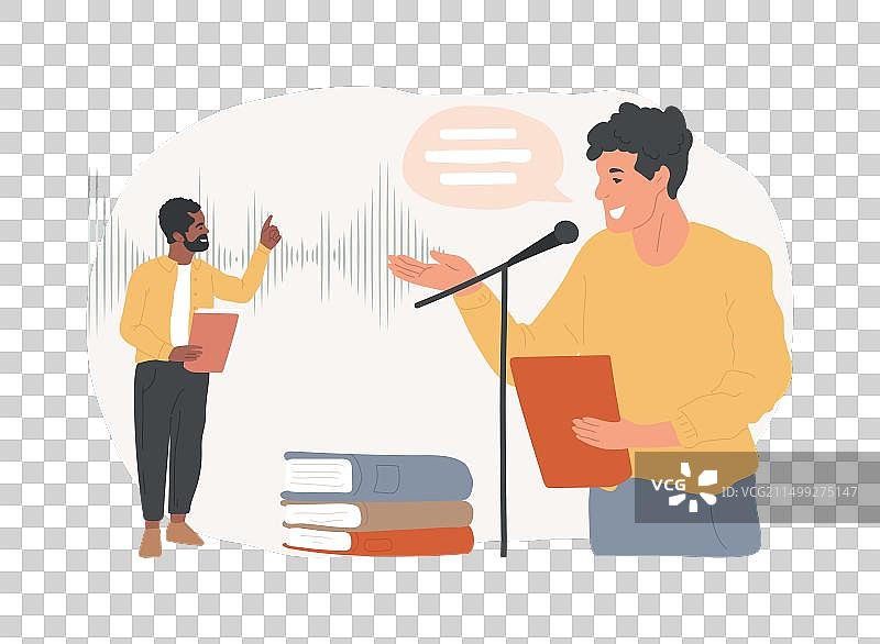 声音和语音训练独立概念图片素材
