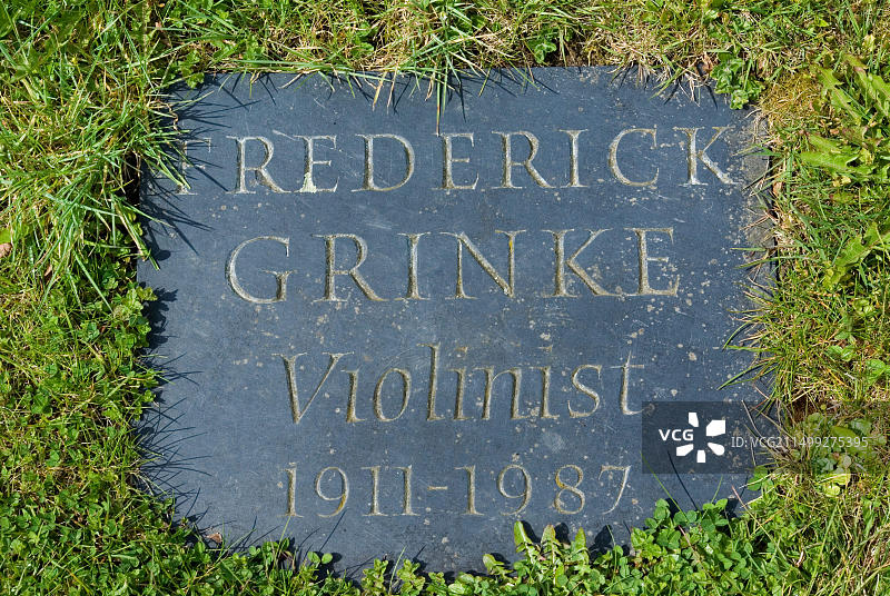 加拿大裔小提琴家弗雷德里克·格林克的坟墓图片素材