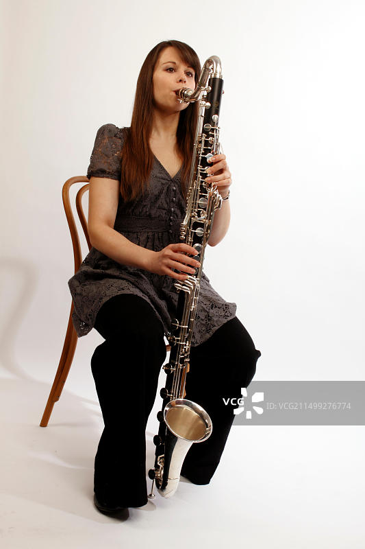 低音单簧管演奏者图片素材