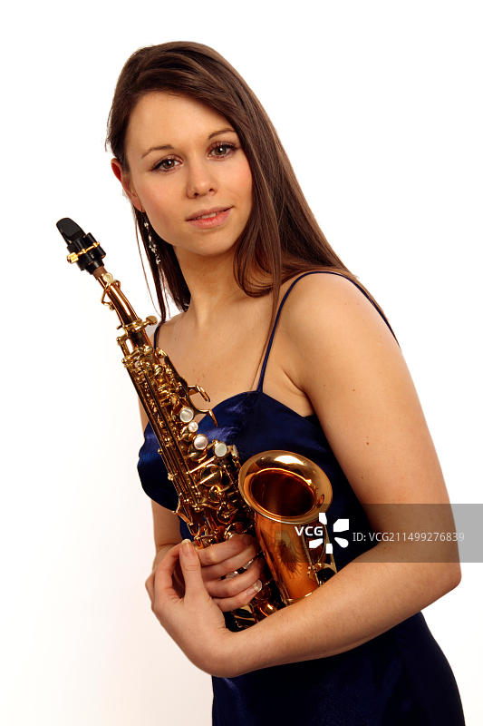 通用型女高音萨克斯演奏者图片素材