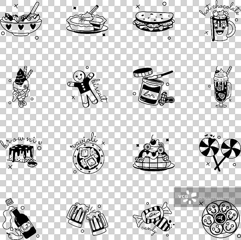 传统美食和糖果标志图片素材