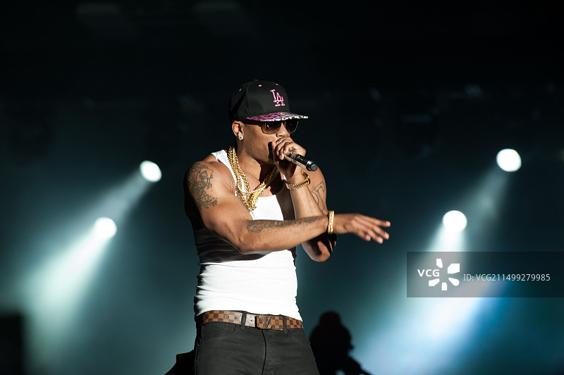 说唱歌手Nelly在2012年11月17日奥斯汀会议中心的“COTA Club”演出图片素材