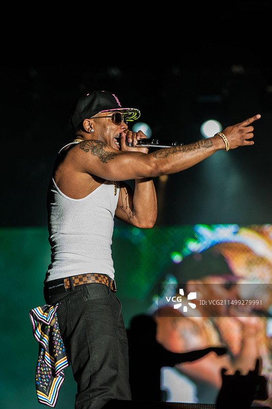 说唱歌手Nelly在2012年11月17日奥斯汀会议中心的“COTA Club”演出图片素材