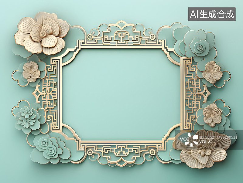 【AI数字艺术】中国风窗户设计图片素材