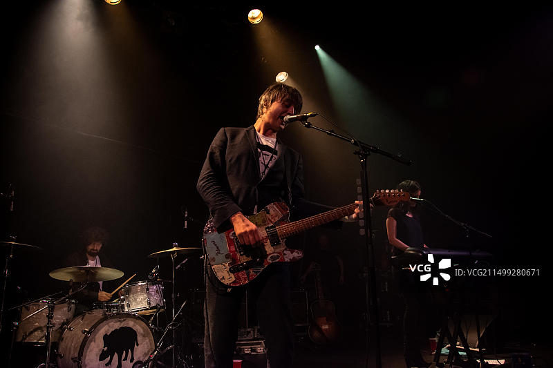 Pete Doherty & The Puta Madres乐队2019年格拉斯哥QMU演出图片素材