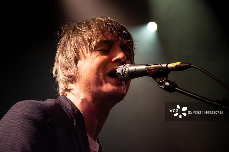 Pete Doherty & The Puta Madres乐队2019年格拉斯哥QMU演出图片素材