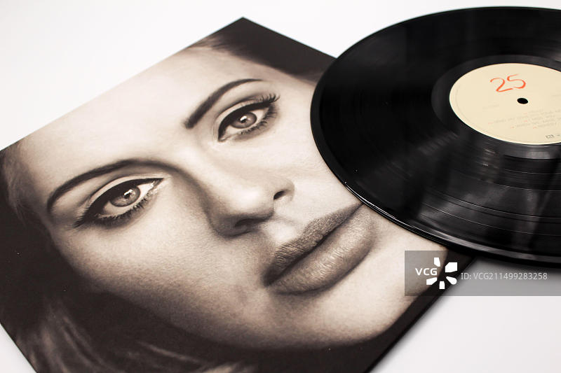 Adele专辑《25》黑胶唱片封面图片素材