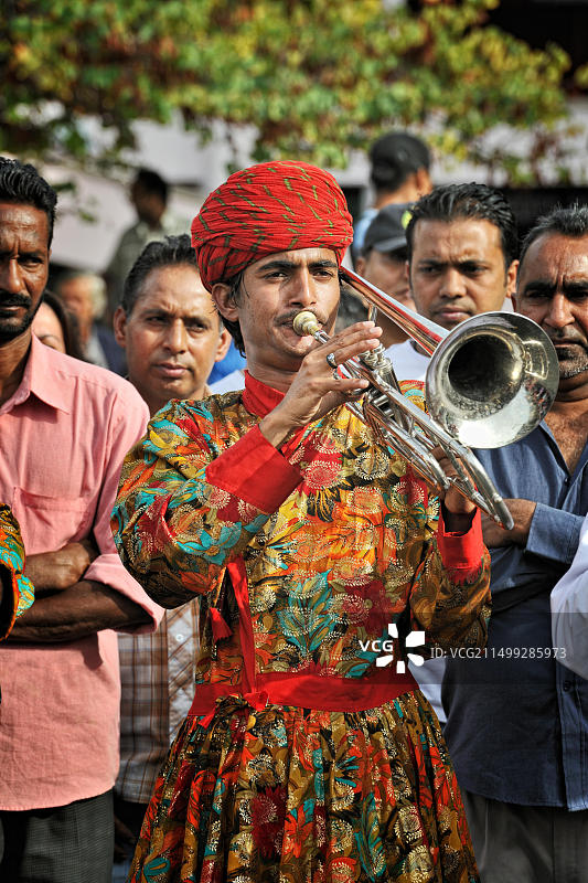 拉贾斯坦邦的音乐家，印度图片素材