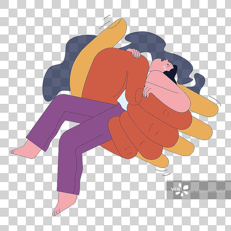 被控制角色的恐惧感淹没图片素材