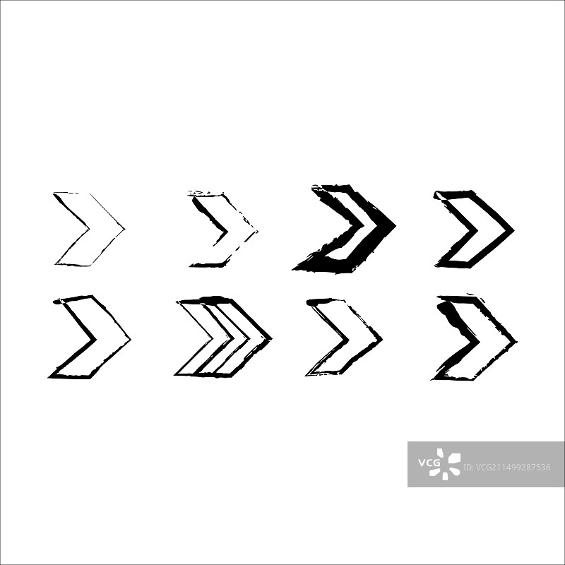 带有纹理效果的箭头符号图标元素图片素材