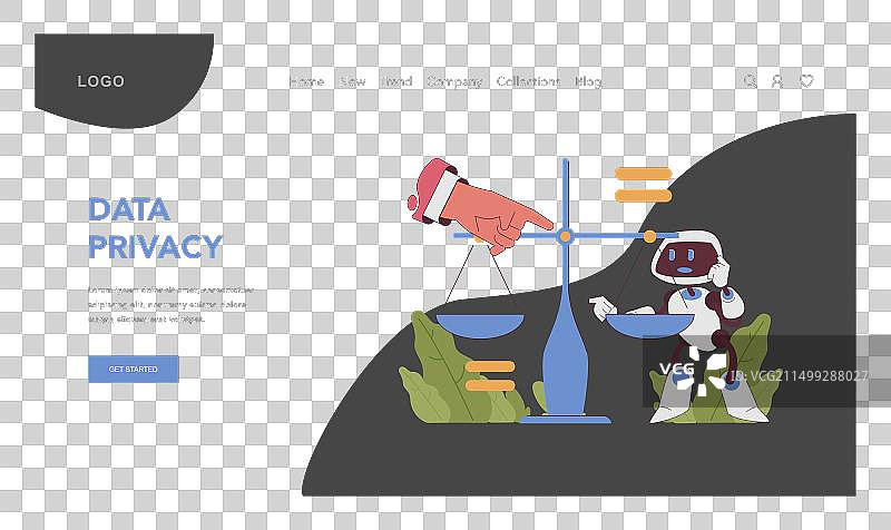 偏差控制概念扁平设计图片素材