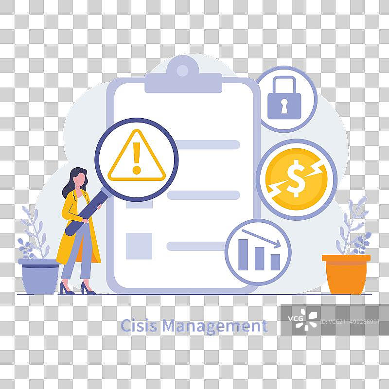 战略管理和财务概念扁平设计图片素材