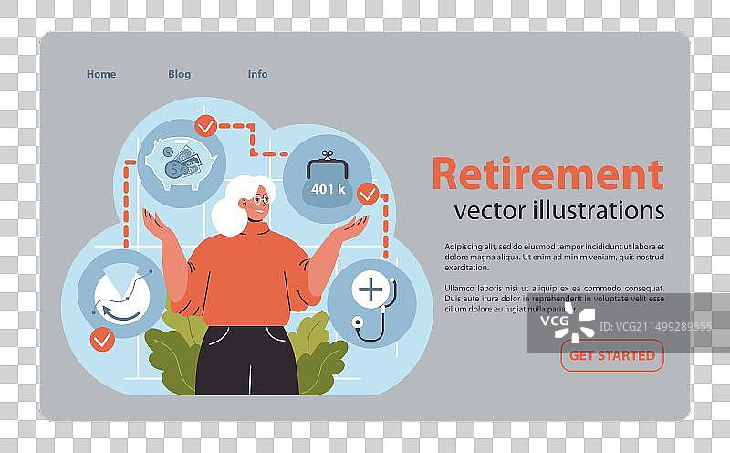 快乐的老年女士享受退休生活图片素材