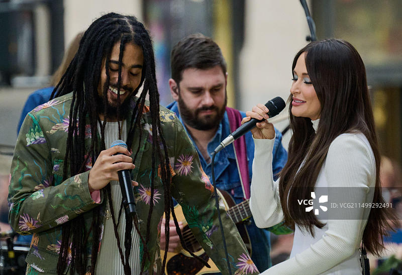 美国纽约：凯西·马斯格雷夫在NBC“今日”秀演唱会上与Skip Marley同台演出图片素材
