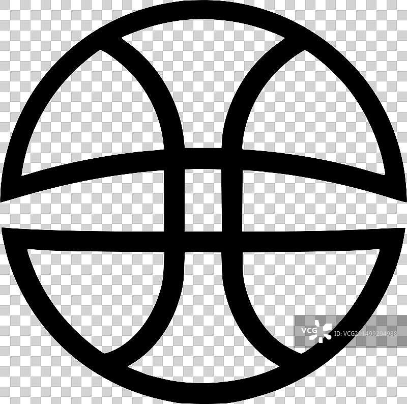 黑白篮球图片素材