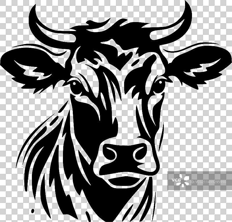 奶牛高品质Logo设计，T恤图案首选图片素材