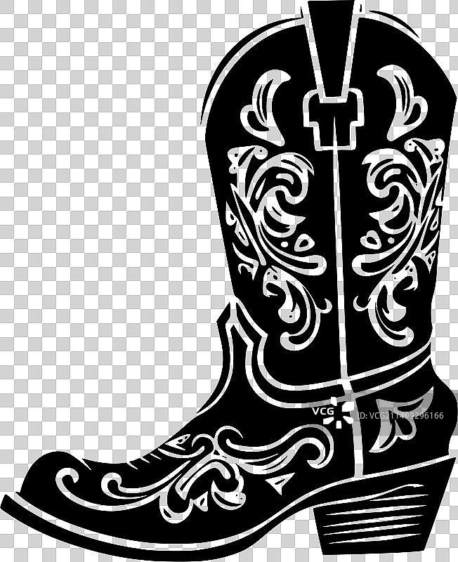 高品质牛仔靴Logo图片素材