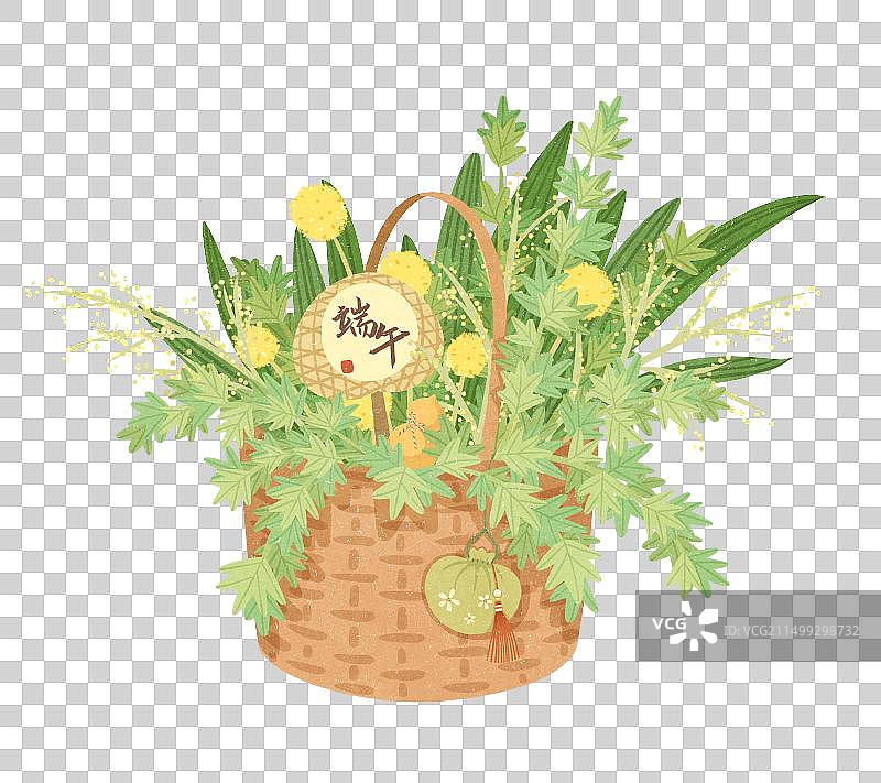 端午节艾草花篮图片素材
