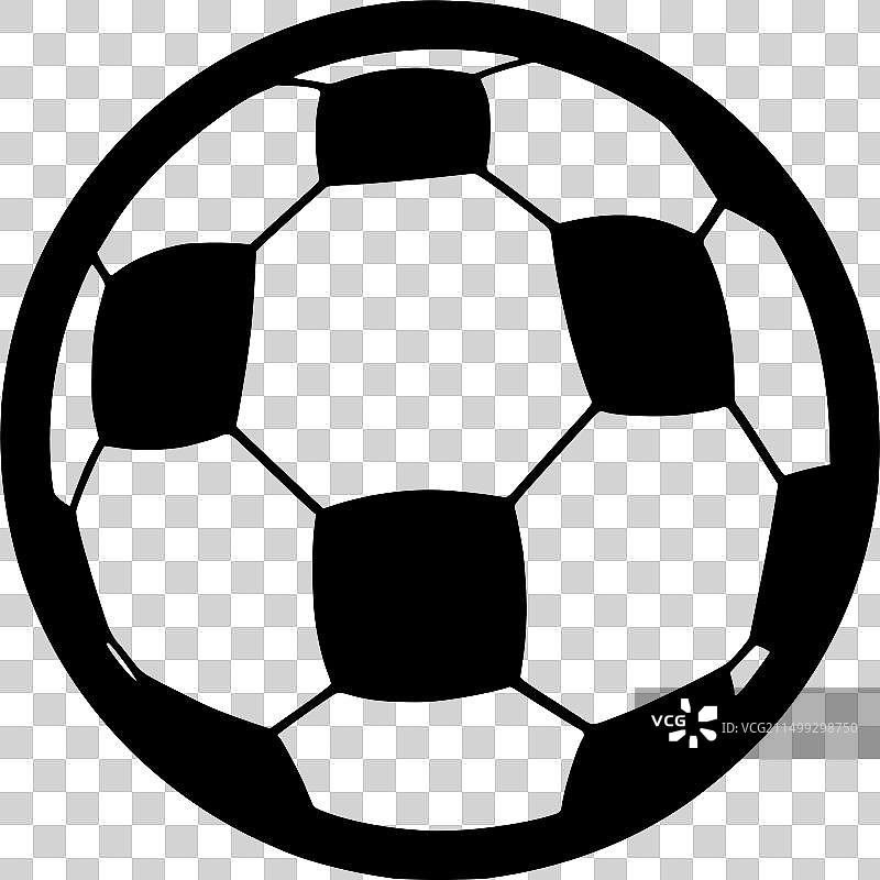 足球 - 简约剪影图片素材