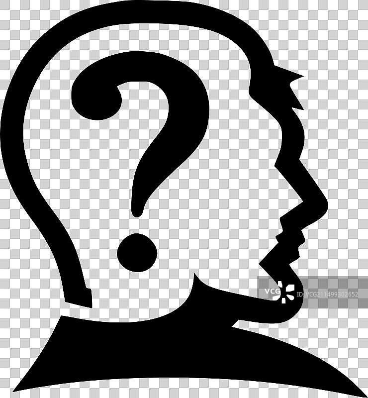 问题简约剪影图片素材