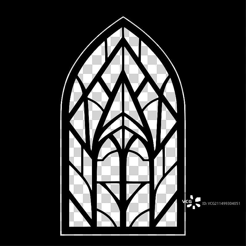 彩色玻璃黑白隔离图标图片素材