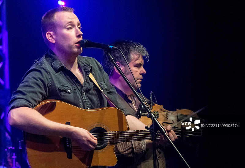 凯尔特乐队The Skipinnish在Southwell音乐节现场表演，2019年图片素材