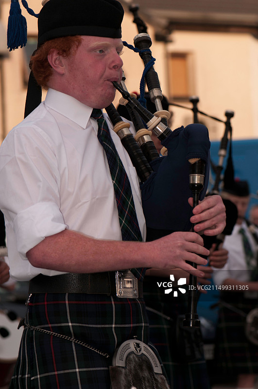 于拉普尔的苏格兰风笛演奏者图片素材