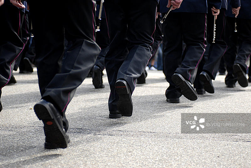 德国游行队伍中的乐队图片素材