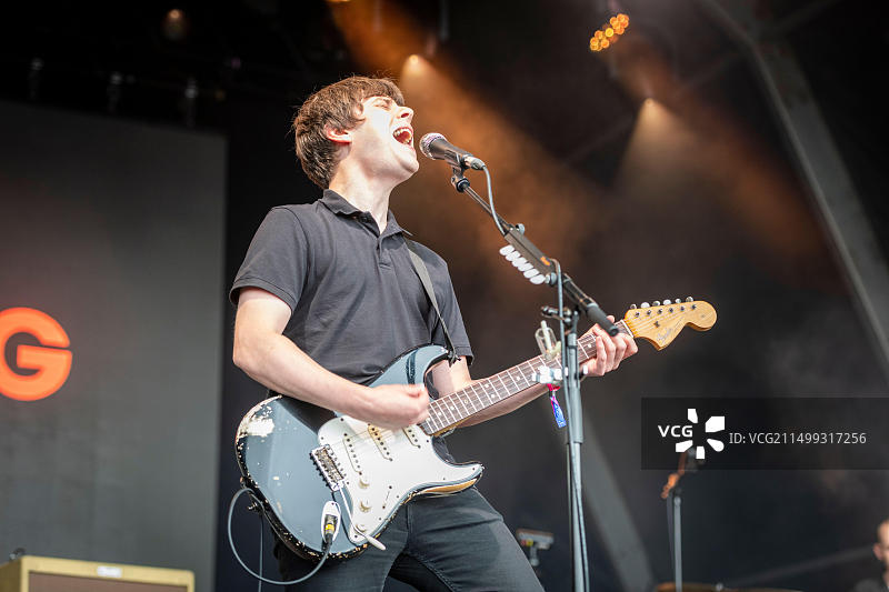 英国赫特福德郡，2021年斯丹顿音乐节上的杰克·巴格图片素材