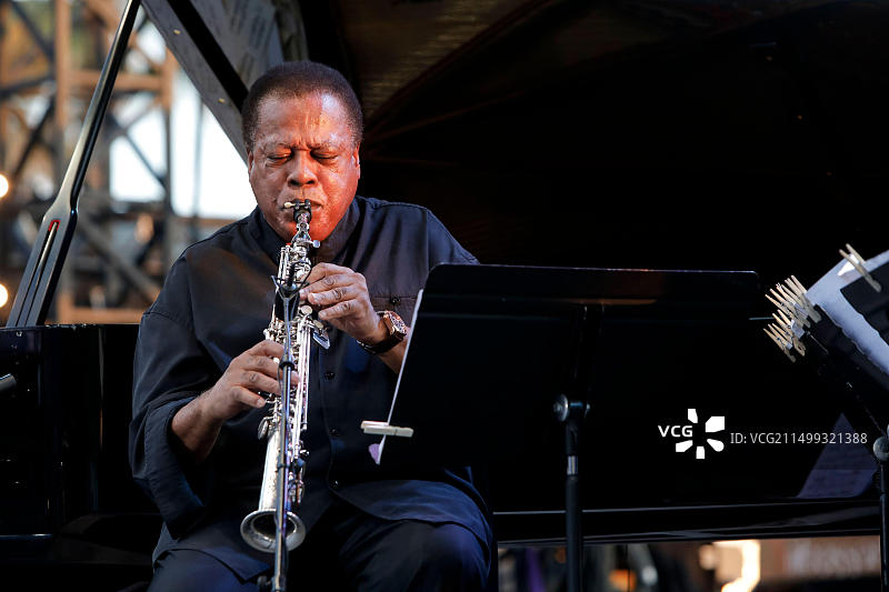 昂蒂布胡安莱潘爵士音乐节（06），2017年7月18日：萨克斯演奏家韦恩·肖特 - Lantonin/Andia.fr摄影图片素材