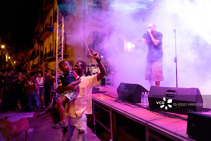 巴勒莫历史中心，特别是巴拉罗的多民族区域图片素材