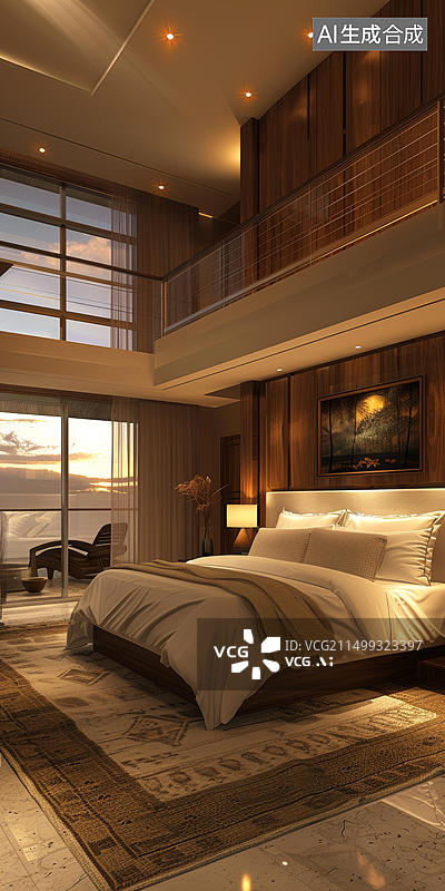 【AI数字艺术】卧室的AI图片图片素材