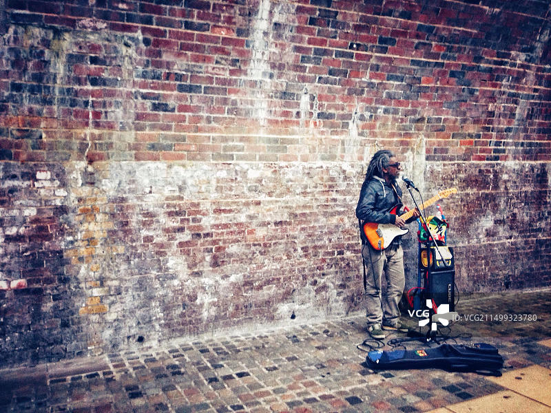 伦敦街头艺人图片素材