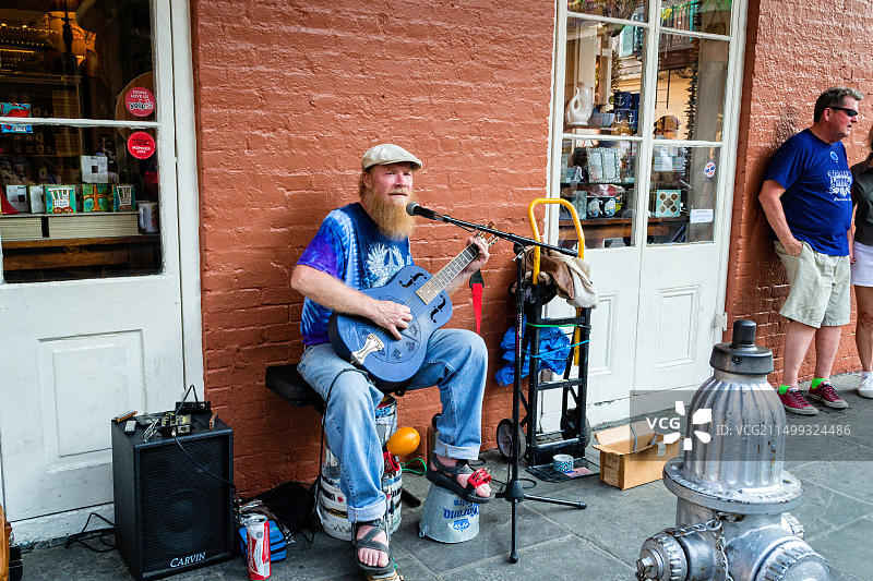 新奥尔良街头音乐家图片素材