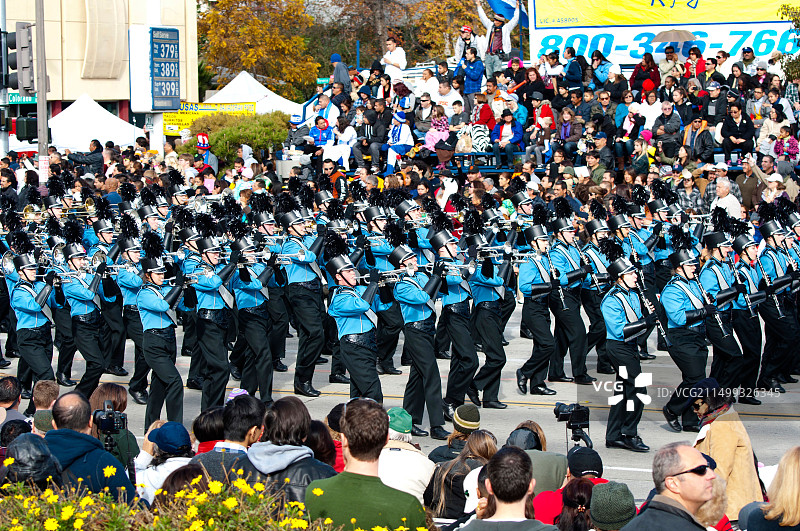 美国加州帕萨迪纳市第124届玫瑰花车游行图片素材