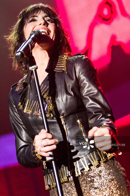 意大利米兰阿萨戈 GIORGIA现场表演图片素材