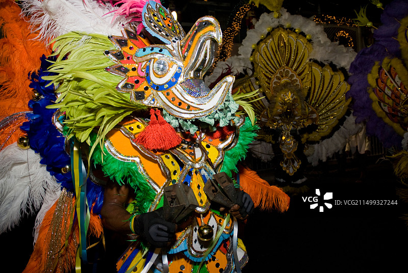 新年狂欢节，新年游行，萨克逊，拿骚，巴哈马图片素材