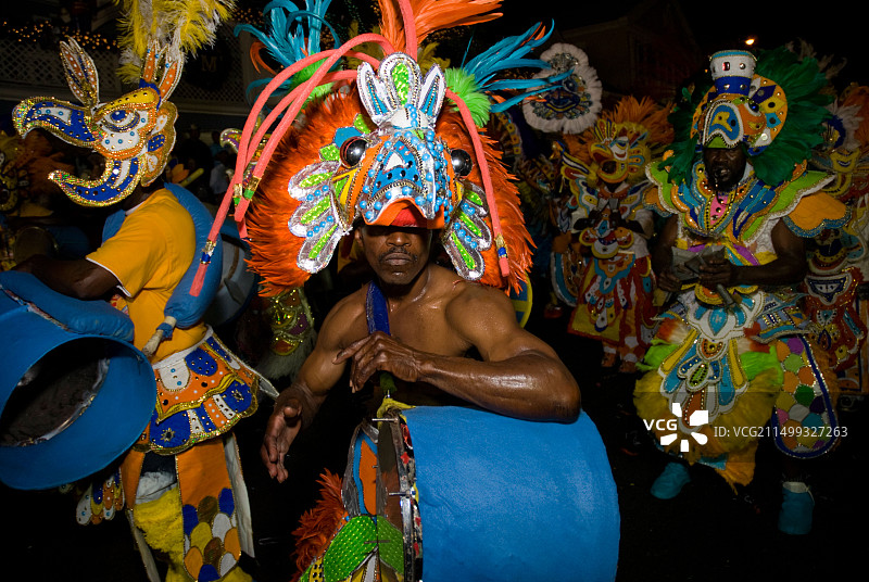 新年狂欢节，新年游行，萨克逊，拿骚，巴哈马图片素材