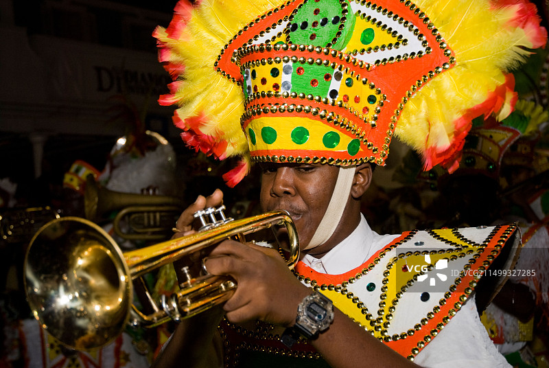 巴哈马拿骚的狂欢节新年游行图片素材