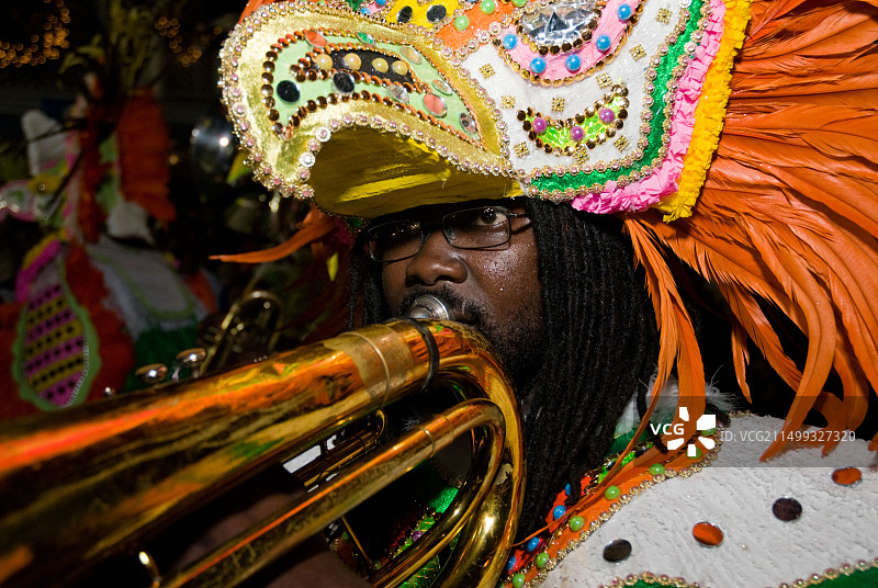新年狂欢节，新年游行，萨克逊，拿骚，巴哈马图片素材