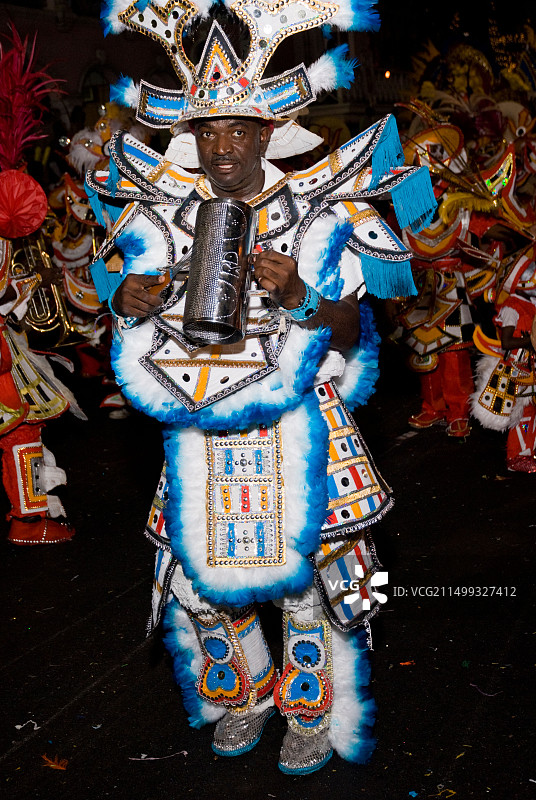 Junkanoo节礼日游行，勇士，拿骚，巴哈马图片素材