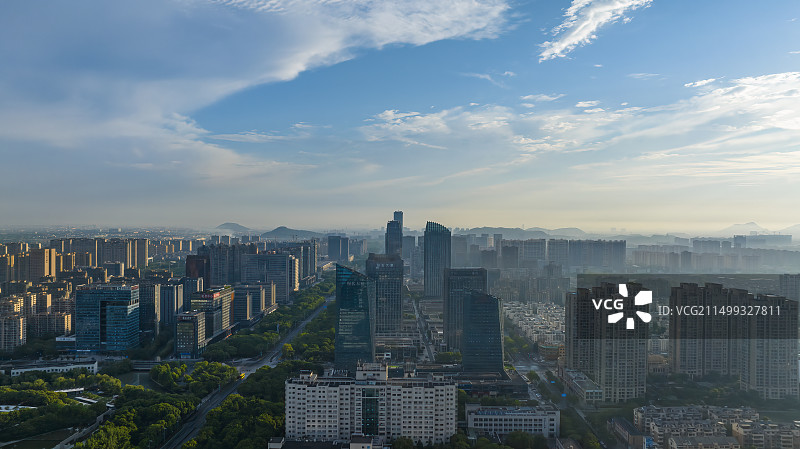 绍兴柯桥晨景图片素材