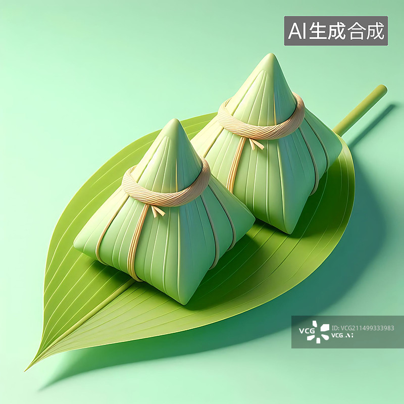 【AI数字艺术】端午节粽子插画图片素材